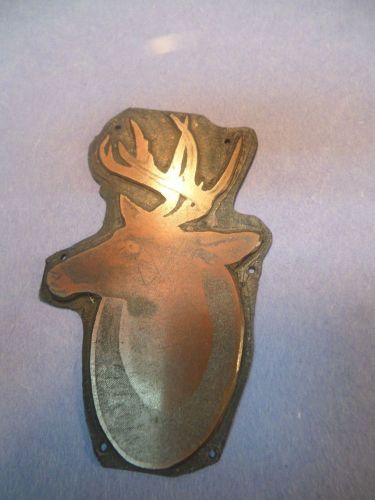 Vintage Copper Printer&#039;s Plate For Newspaper - Mounted Deer Multi Point Buck