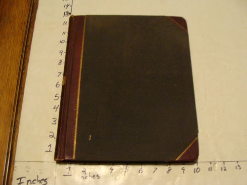vintage book:old TOKAMA Japanese copying paper leather bound book,