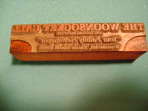 Vtg Printers Block Cut - TheWoonsocket Call - Metal/Wood Block