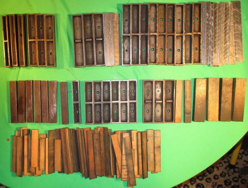 Lot Matched 1900&#039;s Steel , Marked Wood Furniture Letterpress Clean Typeset Chase