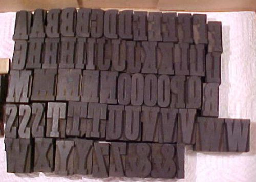 88 antique 1&#034; letter press print blocks letterpress full alphabet unusual for sale