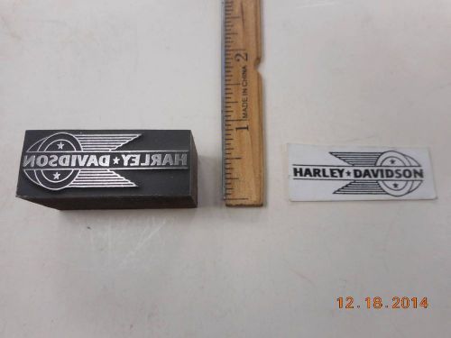 Printing Letterpress Printers Block, Harley Davidson Speeding Wheel Emblem