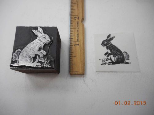 Printing Letterpress Printers Block, Darling Bunny Rabbit stands on Back Legs