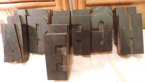 Vintage Wood Letterpress 61  Letters Upper Case 3 1/4” - 85mm