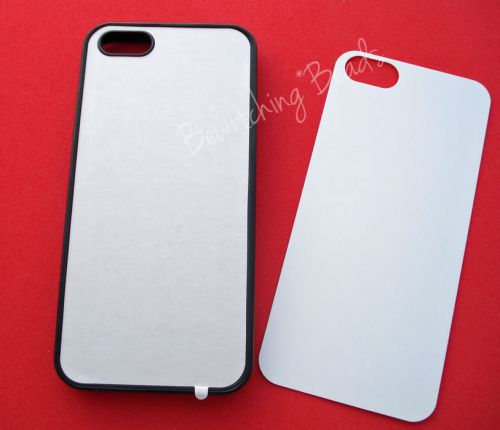 5 piece wholesale iphone 5 / 5s sublimation rubber silicone black case plate for sale