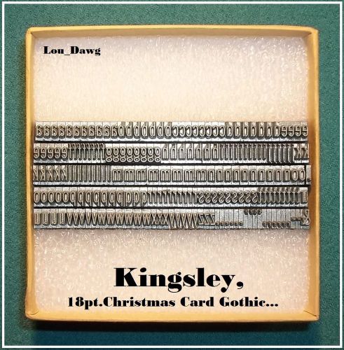 Kingsley Machine Type, Hot Foil  (  18pt. Christmas Card Gothic - Lower Case  )