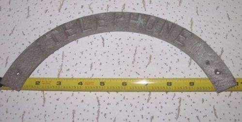 Arc rocker Aluminum  TELEPHONE sign foundry pattern man hole cover 10 3/4 L ac