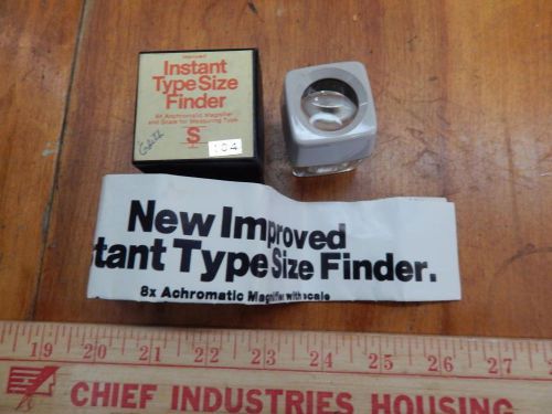 Instant Type Size Finder, 8X Anchromatic Magnifier &amp; Scale for Measuring Tape!BX
