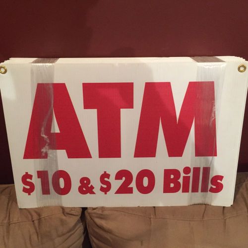 25 Atm Signs $10 &amp; $20 Bills (hyosung Triton Tranax Hantle Atm Machine)