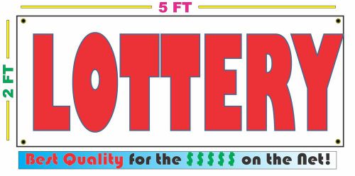 LOTTERY Full Color Banner Sign NEW XXL Larger Size Best Price on the Net!