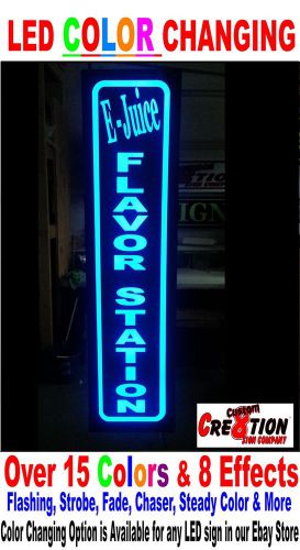 LED Color Changing Lightup Sign - E Juice Flavor Station - over 15 colors- video