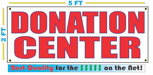 DONATION CENTER Full Color Banner Sign NEW For Thrift Shop Store Church