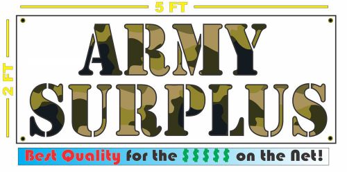 ARMY SURPLUS Banner Sign NEW Larger Size 4 camo NAVY Airforce Marines Cost Guard