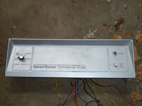 Speed Queen commercial dryer Faceplate Panel with knobs controls and wiring