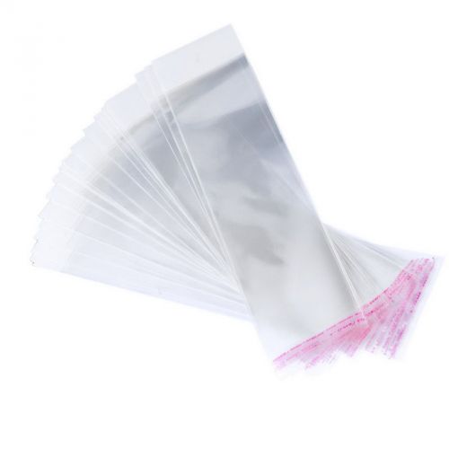 400PCs Self Adhesive Plastic Bags Transparent Suspensibility Whole 36x8cm