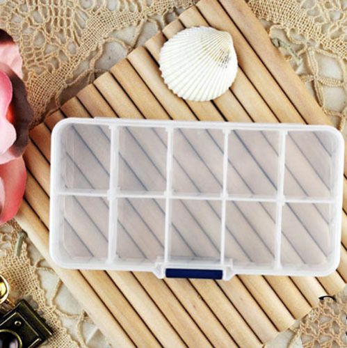Empty storage case box 10 cells for nail art tips gems for sale