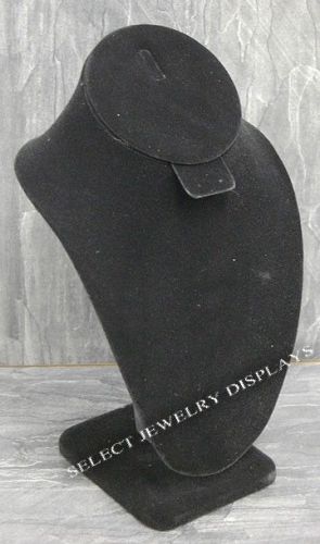 Black velvet necklace earring combo display stand 10&#034; h for sale