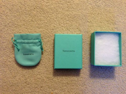 Tiffany &amp; Co. Empty Blue Gift Box with Jewelry Pouch