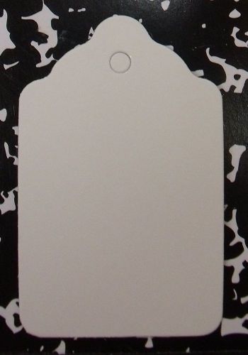 100 WHITE Unstrung Large Merchandise Clothes Price Tags BLANK Great Quality