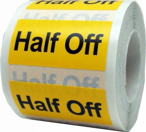 Half Off Stickers - .75&#034; by 1.5&#034; Labels for Retail - 500 Total Stickers