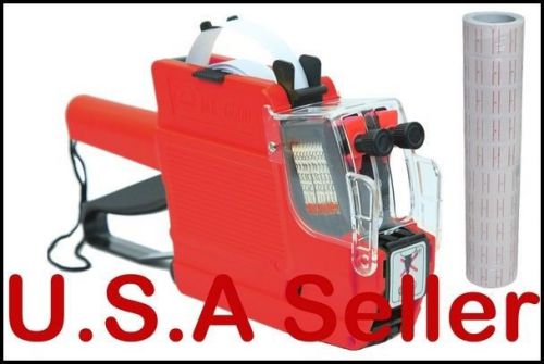 Price Gun MX6600 Pricing Tag Display  2 line Labeler With 1 Tube 5000Pc Red