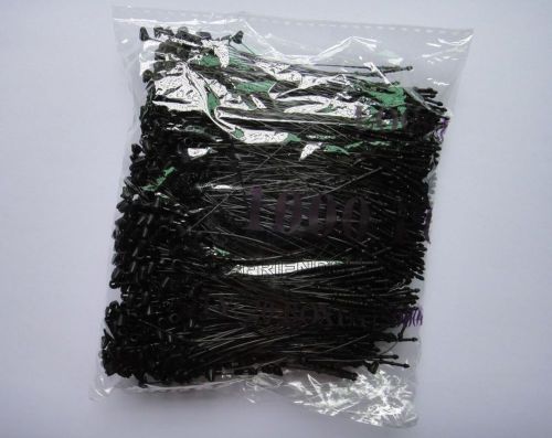 Lots 1000pcs 5&#034; black snap fastener lock pin loop plastic tags ties hook manual for sale