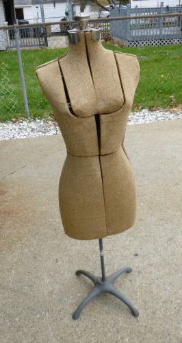 Vintage Acme Dress Form Mannequin Adjustable Iron Base