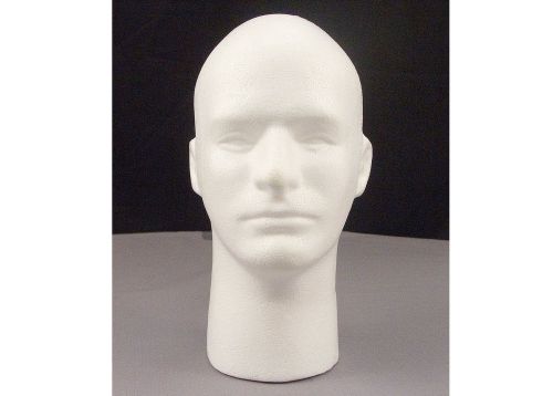 White Male Styrofoam Head With Face Rothco 503