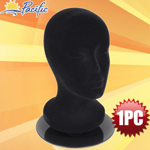 Female foam black velvet mannequin head holder base display wig hat glasses 11&#034; for sale