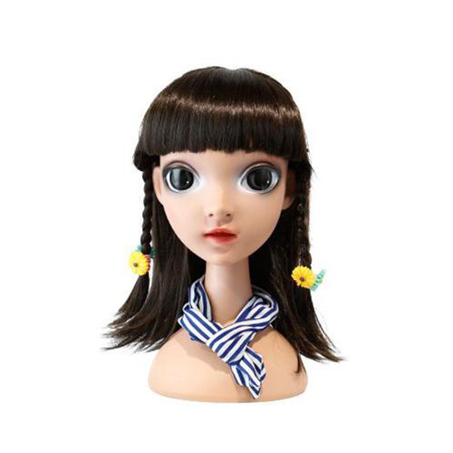 Fashion Store Makeup Cute Girl Mannequin Head Dolls with Watery Big Eyes