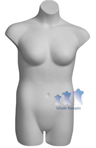 Female Plus Size 3/4 Form  - Hard Plastic, White