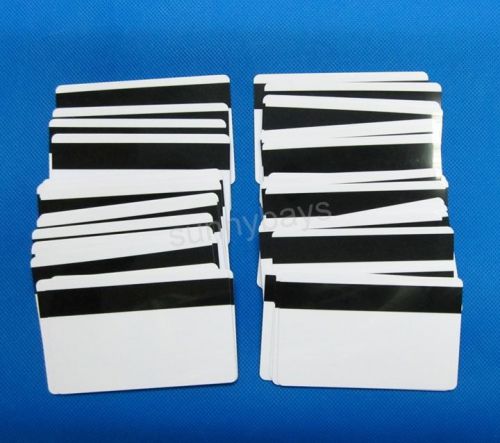 50x blank 3track hico magnetic plastic card for mag stripe reader writer encoder for sale