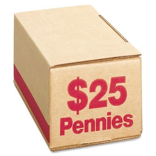 PMC61001 Coin Box, Pennies, 25, 50/CT, Red