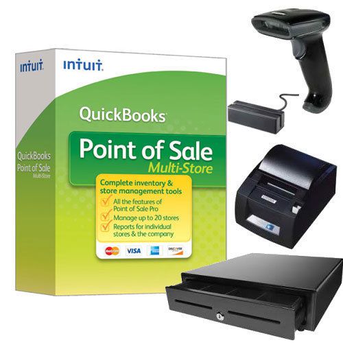 Quickbooks pos 11.0 2013 pro multi-store software + hardware bundle  - upgrade for sale