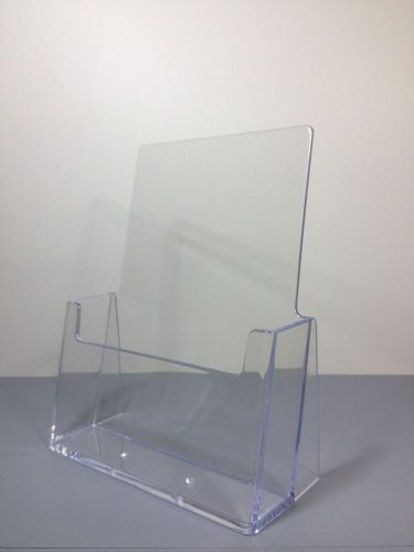 25 Clear Acrylic Half Page Brochure Display Stands wholesale FREE US SHIPPING
