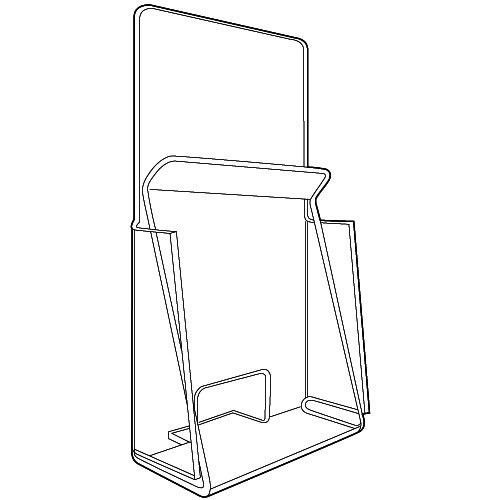 4&#034;w x 9&#034;H Countertop &#034;Hold-It&#034; Brochure Holder