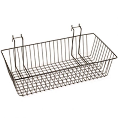 Display basket gridwall slatwall shelves 24&#034;l x 10&#034;d x 5&#034;h black lot of 6 new for sale