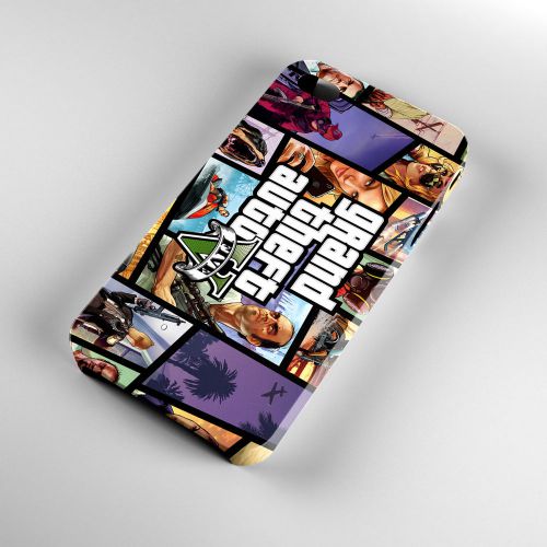 GTA Grand Theft Auto V 5 Game Logo iPhone 4/4S/5/5S/5C/6/6Plus Case 3D Cover