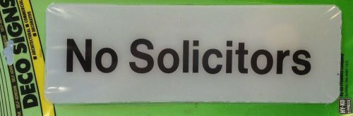 Hy-Ko D-0 Self-Adhesive Commercial Deco &#034;NO SOLICITORS&#034; Sign
