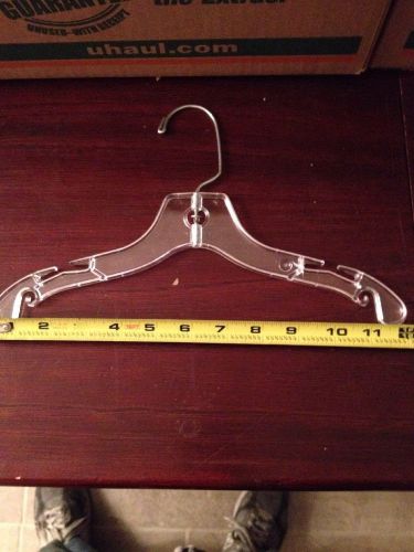 12&#034; inch Children&#039;s Retail Clear Plastic Shirt/Dress Hangers (153qty)