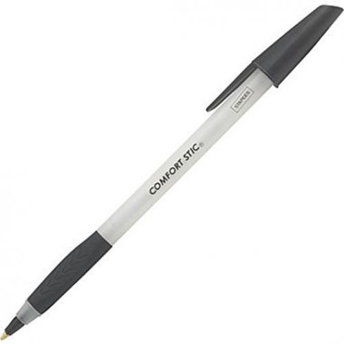 Staples comfort stic grip ballpoint pens medium point black dozen triangle grip for sale