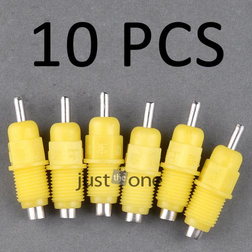 New 10 x water home nipple drinker chicken poultry coop livestock yellow screw for sale
