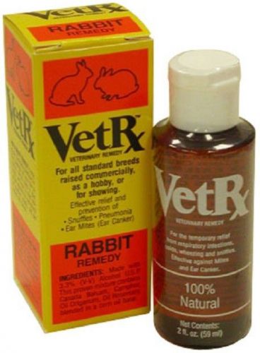 VetRx Veterinary Remedy for  Rabbits - 2 Fluid Ounces: Snuffles &amp; Ear Mites