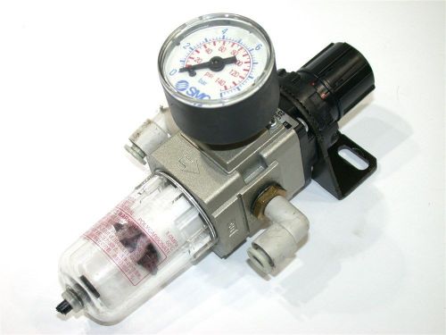 Smc air regulator filter w/ gauge aw20-02 for sale