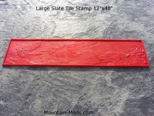 New Large Slate Tile 12&#034;x48&#034; Rigid Texture Decorative Concrete Cement Stamp Mat
