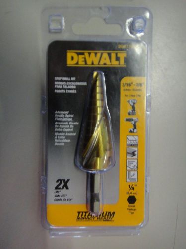 NEW Dewalt 3/16&#034; - 7/8&#034; IMPACT READY Step Drill Bit #DWA1786IR