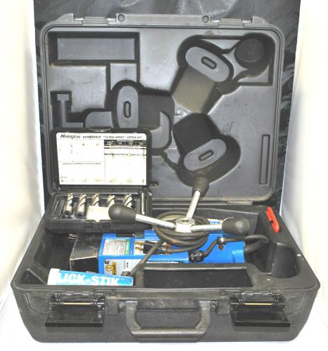 Hougen hmd904 115-volt magnetic portable drill w/hougen 12002 cutter kit used for sale