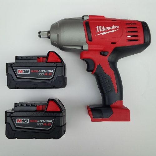 New milwaukee 2663-20 18v 1/2 impact wrench,(2) 4.0 ah 48-11-1840 batteries m18 for sale