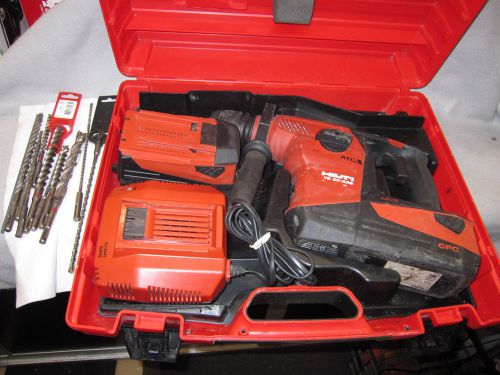 Hilti te 30-a36 cordless combihammer 36v - 2 batteries - charger - 10 bits -case for sale