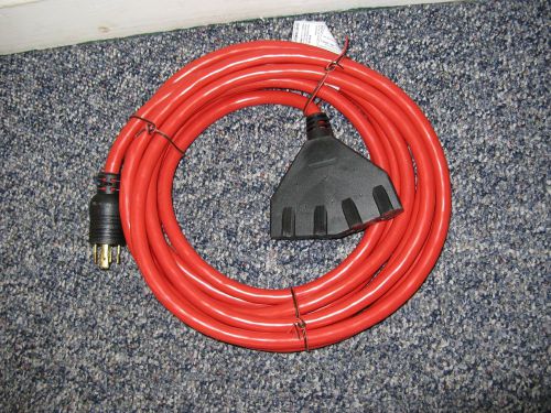 Well shin 10awg ws-116-4  4 x 5.25 mm generator extension cord 25&#039; nema l14-30p for sale